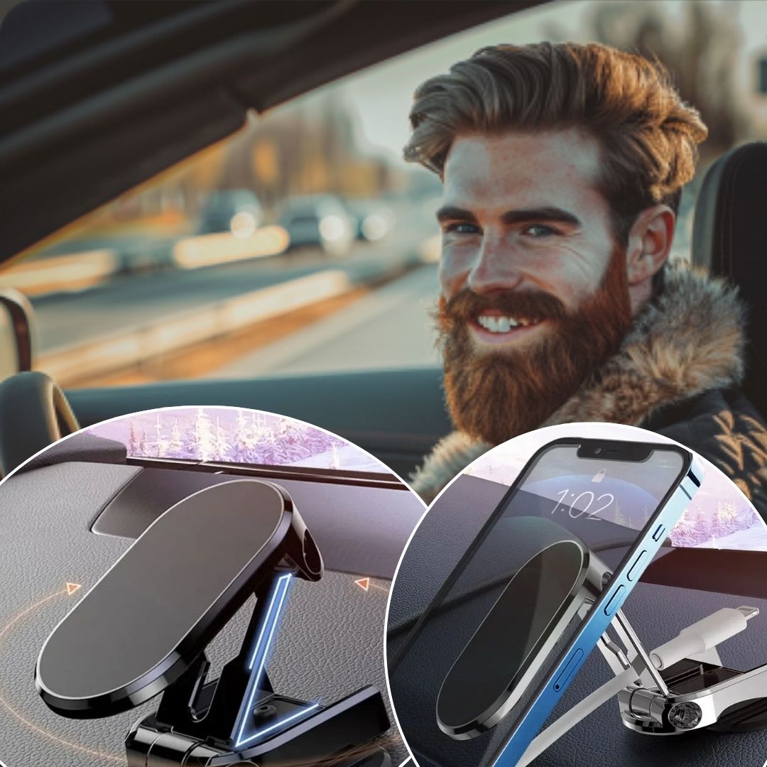 TEL-HOLDER™| Support magnétique rotatif à téléphone